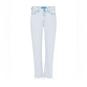 M.i.h Niki High Rise Crop Light Wash Jean with Pocket Embroidery Size 29 Y2K